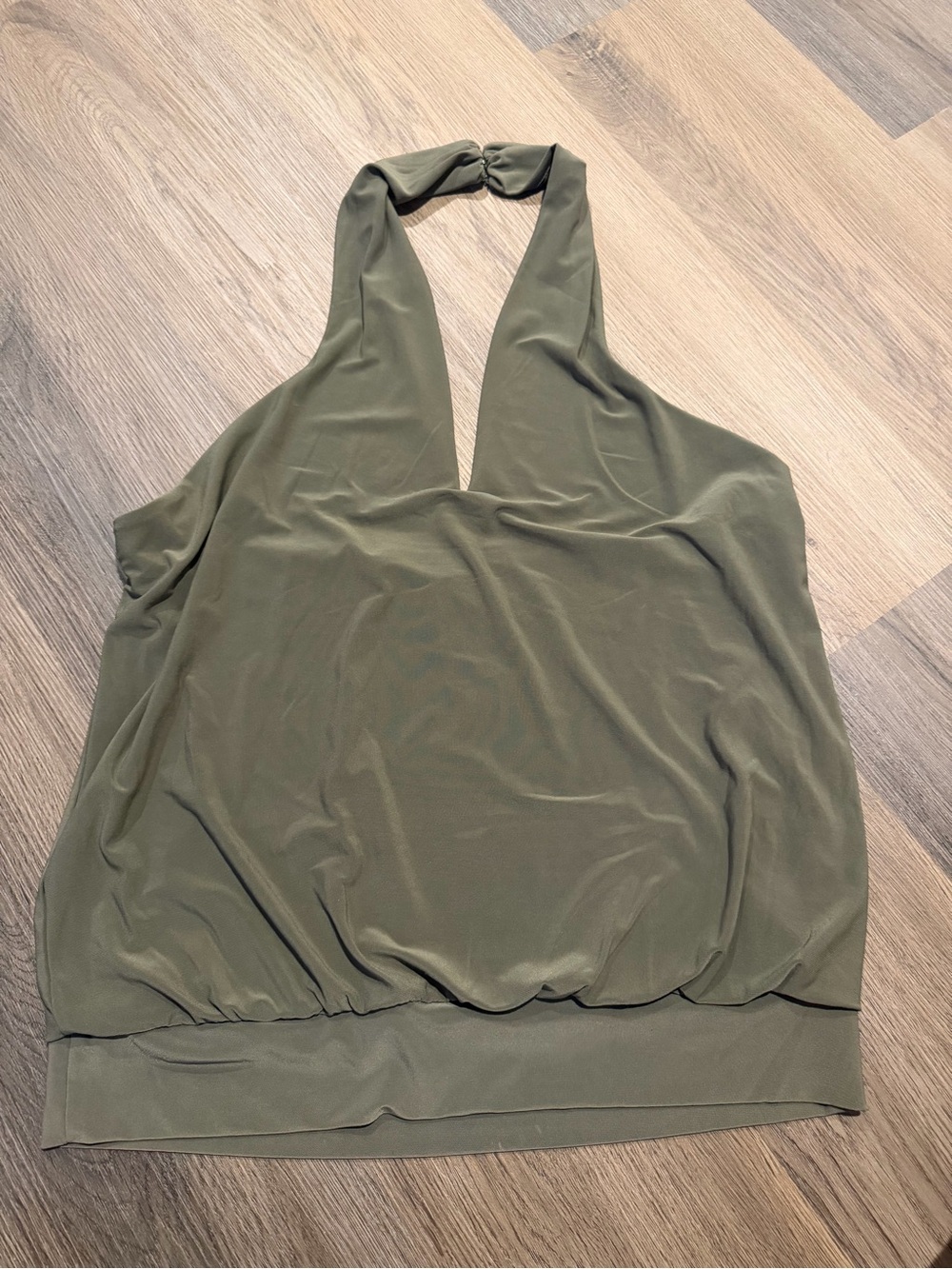 Express Olive Green Halter Top